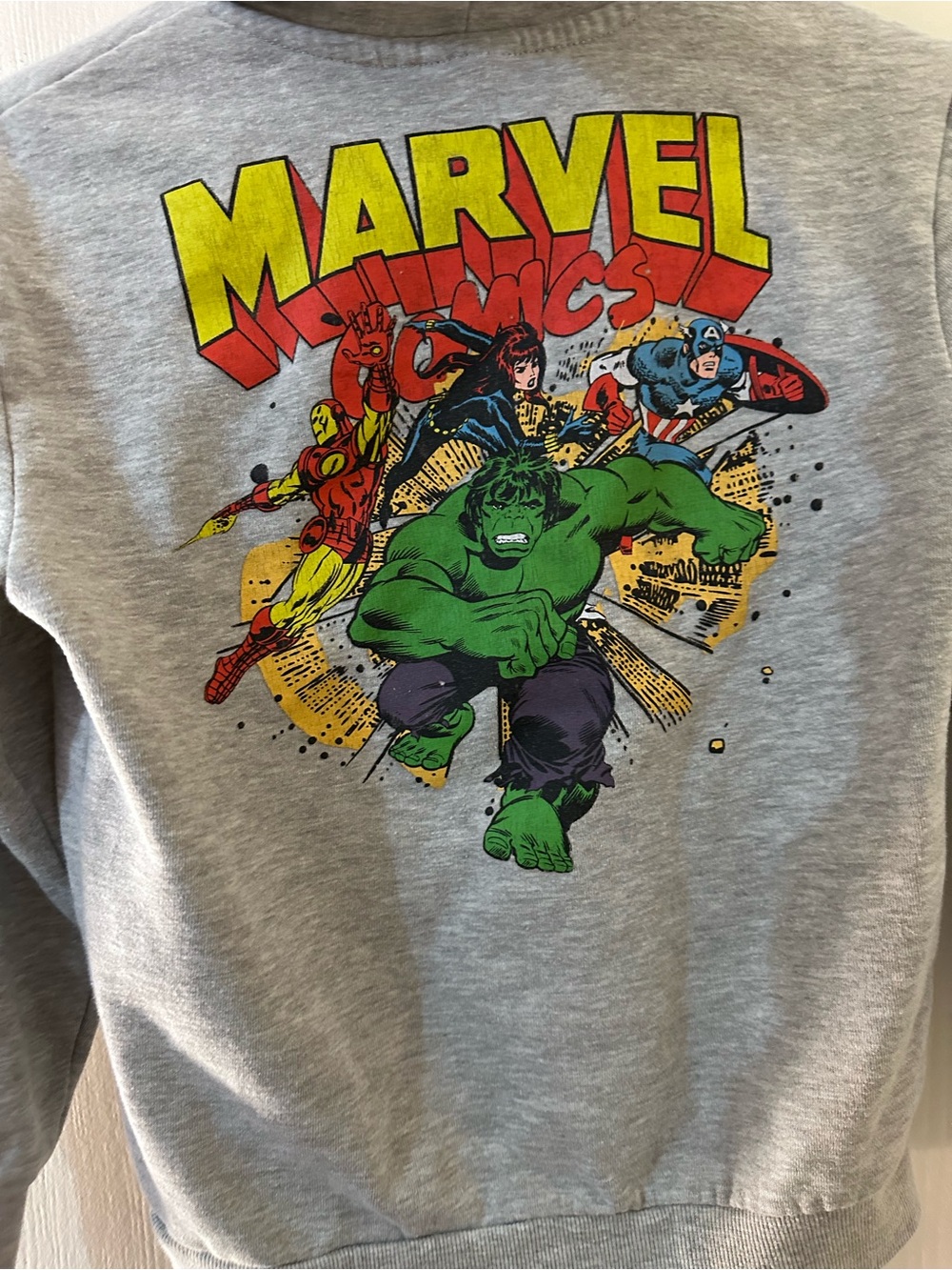 Marvel Comics Avengers Superhero Gray Hoodie. Size Youth Small - Picture 5 of 8